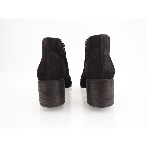 Eileen Fisher Melrose Ankle Booties Womens 9 Black Nubuck Block Heel zip up - Picture 5 of 14